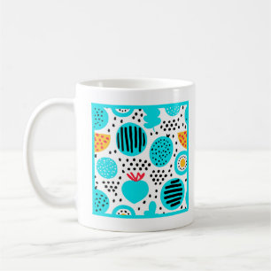Blaue Fruchtmuster Malerei Kunst. Jetzt kaufen Kaffeetasse