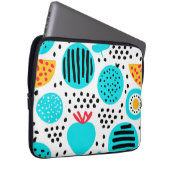 Blaue Fruchtmuster Malerei Kunst. Jetzt kaufen Laptopschutzhülle (Vorne Rechts)