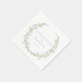 Blaue Frühling Blume rustikale Hochzeit Papa Napki Serviette