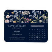 Blaue Frühlingssäule Wildblume Save the Date Magnet (Horizontal)