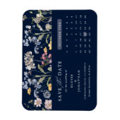Blaue Frühlingssäule Wildblume Save the Date Magnet (Vertikal)