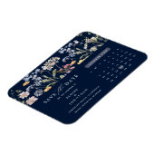 Blaue Frühlingssäule Wildblume Save the Date Magnet (Linke Seite)