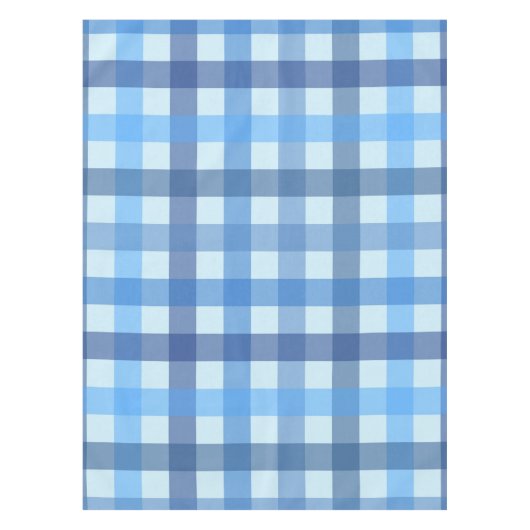 Blaue Fünf-Farben-Gingham-Tischdecke Tischdecke (Vorderseite)