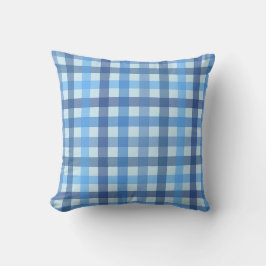 Blaue Fünf-Farben-Klassiker-Gingham-Muster-Kissen  Kissen