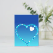 Blaue Funkeln Postkarte (Stehend Vorderseite)