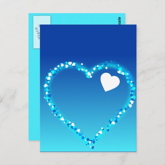 Blaue Funkeln Postkarte (Vorne/Hinten)