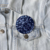 Blaue Funkelnde Bokeh-Lichter Button (Beispiel)