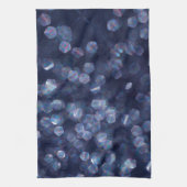 Blaue Funkelnde Bokeh-Lichter Geschirrtuch (Vertikal)