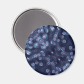 Blaue Funkelnde Bokeh-Lichter Magnet (Vorderseite/Rückseite)