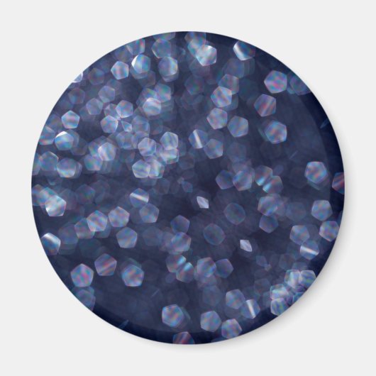 Blaue Funkelnde Bokeh-Lichter Magnet (Vorne)