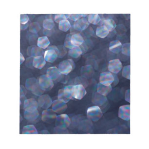 Blaue Funkelnde Bokeh-Lichter Notizblock