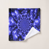 Blaue funkelnde Lichter Badhandtuch Set (Waschlappen)