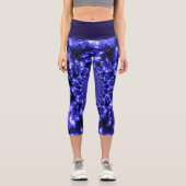 Blaue funkelnde Lichter Capri Leggings (Vorderseite)