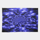 Blaue funkelnde Lichter Geschirrtuch (Horizontal)