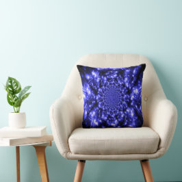 Blaue funkelnde Lichter Kissen