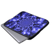 Blaue funkelnde Lichter Laptopschutzhülle (Vorne Knopf)