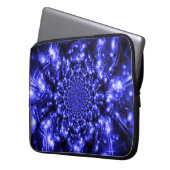 Blaue funkelnde Lichter Laptopschutzhülle (Vorderseite Links)
