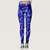Blaue funkelnde Lichter Leggings (Vorderseite)