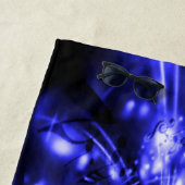 Blaue funkelnde Lichter Strandtuch (Beispiel)