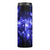 Blaue funkelnde Lichter Thermosbecher (Rückseite)