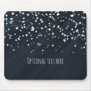 Blaue & Funkelnde Sterne Eleganter Glamour Mousepad