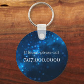 Blaue Funkenleuchten Silver Cross Monogram Schlüsselanhänger (Rückseite)