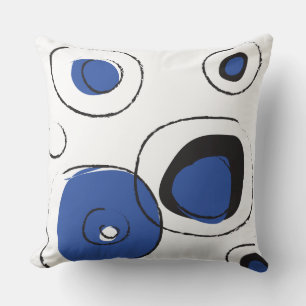 BLAUE FUNKY PUNKTE DESIGN Retro-Kissen Kissen