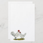 Blaue Fuß-Hühner Briefpapier (Vorne/Hinten)