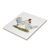 Blaue Fuß-Hühner Fliese (Seite)