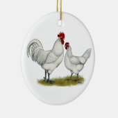 Blaue Fuß-Hühner Keramikornament (Rechts)