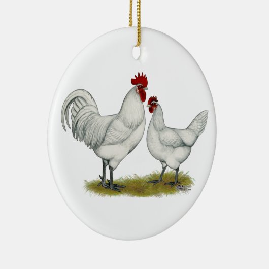 Blaue Fuß-Hühner Keramikornament (Rechts)