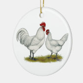 Blaue Fuß-Hühner Keramikornament (Links)