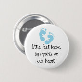 Blaue Fußabdrücke Button (Vorne & Hinten)