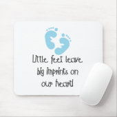 Blaue Fußabdrücke Mousepad (Mit Mouse)