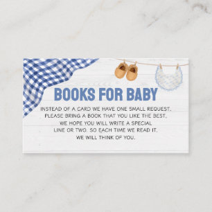 Blaue Fußball-Baby-Shower-Bücher für Baby Begleitkarte