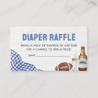 Blaue Fußball-Baby-Shower-Windel-Raffle
