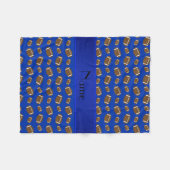 Blaue Fußbällchen Fleecedecke (Vorderseite (Horizontal))