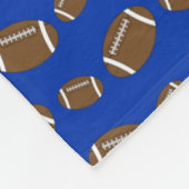 Blaue Fußbällchen Fleecedecke (Ecke)