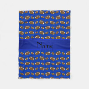 Blaue Fußbällchen Fleecedecke