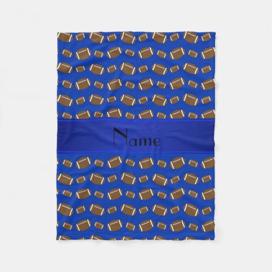 Blaue Fußbällchen Fleecedecke (Vorderseite)