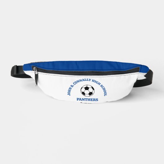 Blaue Fußballmannschaft der High School personalis Bauchtasche (Vorderseite)