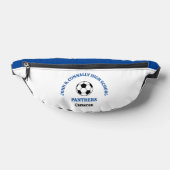 Blaue Fußballmannschaft der High School personalis Bauchtasche (Ablage )