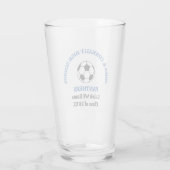 Blaue Fußballmannschaft der High School personalis Glas (Rückseite)