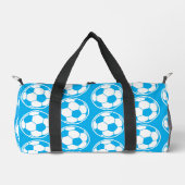 Blaue Fußballmuster-Schraubengrafik Duffle Bag (Vorderseite)