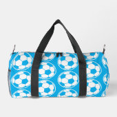 Blaue Fußballmuster-Schraubengrafik Duffle Bag (Rückseite)