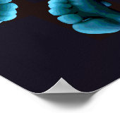 Blaue-Füße-Kunstposter Poster (Ecke)