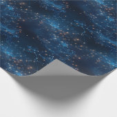 Blaue Galaxie Abstract Geschenkpapier (Ecke)