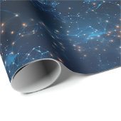 Blaue Galaxie Abstract Geschenkpapier (Rolleneckpunkt)