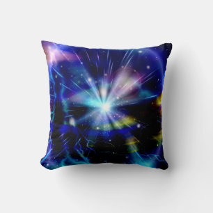 Blaue Galaxie Abstrakte Kunst Kissen
