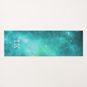 Blaue Galaxie, Alignment Lines Yoga Mat Yogamatte (Rückseite (Horizontal))